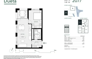 Apartment for sale, 2+kk - 1 bedroom, 50m<sup>2</sup>