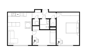 Apartment for sale, 3+kk - 2 bedrooms, 55m<sup>2</sup>