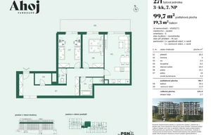 Apartment for sale, 3+kk - 2 bedrooms, 97m<sup>2</sup>
