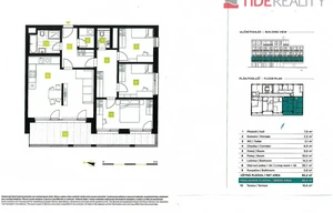 Apartment for sale, 4+kk - 3 bedrooms, 98m<sup>2</sup>