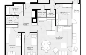 Apartment for rent, 5+kk - 4 bedrooms, 130m<sup>2</sup>