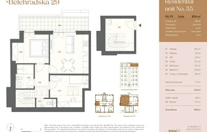 Apartment for sale, 3+kk - 2 bedrooms, 65m<sup>2</sup>