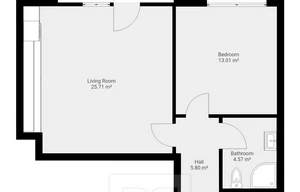 Apartment for rent, 2+kk - 1 bedroom, 56m<sup>2</sup>