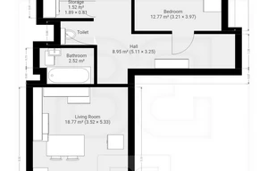 Apartment for rent, 3+kk - 2 bedrooms, 52m<sup>2</sup>