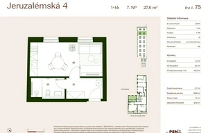 Apartment for sale, 1+KK - Studio, 26m<sup>2</sup>