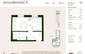 Apartment for sale, 1+KK - Studio, 26m<sup>2</sup>