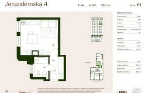 Apartment for sale, 1+KK - Studio, 26m<sup>2</sup>