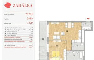 Apartment for rent, 2+kk - 1 bedroom, 72m<sup>2</sup>
