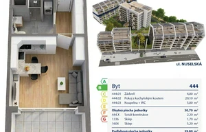 Apartment for rent, 1+KK - Studio, 33m<sup>2</sup>