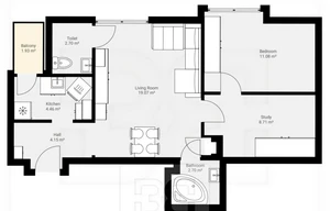 Apartment for rent, 3+1 - 2 bedrooms, 52m<sup>2</sup>