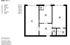 Apartment for rent, 2+1 - 1 bedroom, 55m<sup>2</sup>
