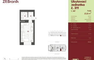 Apartment for sale, 1+KK - Studio, 20m<sup>2</sup>