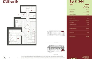 Apartment for sale, 2+kk - 1 bedroom, 45m<sup>2</sup>