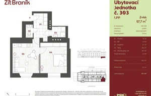 Apartment for sale, 2+kk - 1 bedroom, 51m<sup>2</sup>