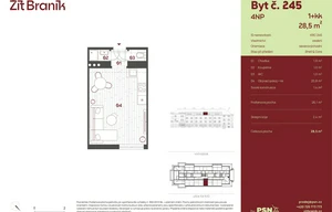 Apartment for sale, 1+KK - Studio, 25m<sup>2</sup>