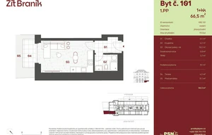 Apartment for sale, 1+KK - Studio, 31m<sup>2</sup>