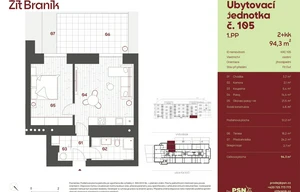 Apartment for sale, 2+kk - 1 bedroom, 47m<sup>2</sup>