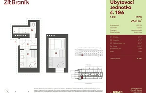 Apartment for sale, 1+KK - Studio, 25m<sup>2</sup>