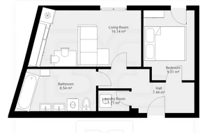 Apartment for sale, 4+kk - 3 bedrooms, 88m<sup>2</sup>