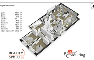 Apartment for rent, 4+kk - 3 bedrooms, 149m<sup>2</sup>