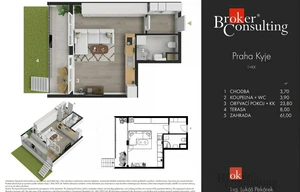Apartment for rent, 1+KK - Studio, 31m<sup>2</sup>
