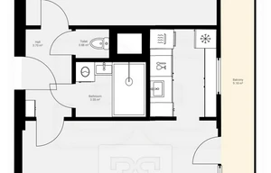 Apartment for rent, 2+kk - 1 bedroom, 52m<sup>2</sup>