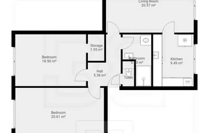 Apartment for rent, 3+1 - 2 bedrooms, 80m<sup>2</sup>