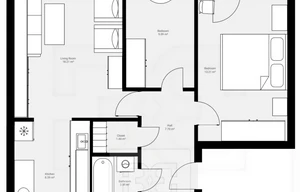 Apartment for rent, 3+kk - 2 bedrooms, 66m<sup>2</sup>