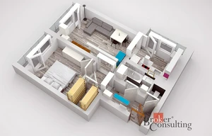 Apartment for sale, 2+1 - 1 bedroom, 53m<sup>2</sup>