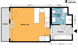 Apartment for rent, 1+KK - Studio, 36m<sup>2</sup>