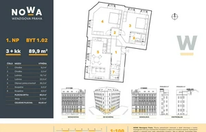 Apartment for sale, 3+kk - 2 bedrooms, 90m<sup>2</sup>