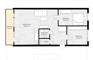 Apartment for rent, 3+kk - 2 bedrooms, 71m<sup>2</sup>