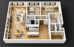 Apartment for sale, 3+kk - 2 bedrooms, 123m<sup>2</sup>