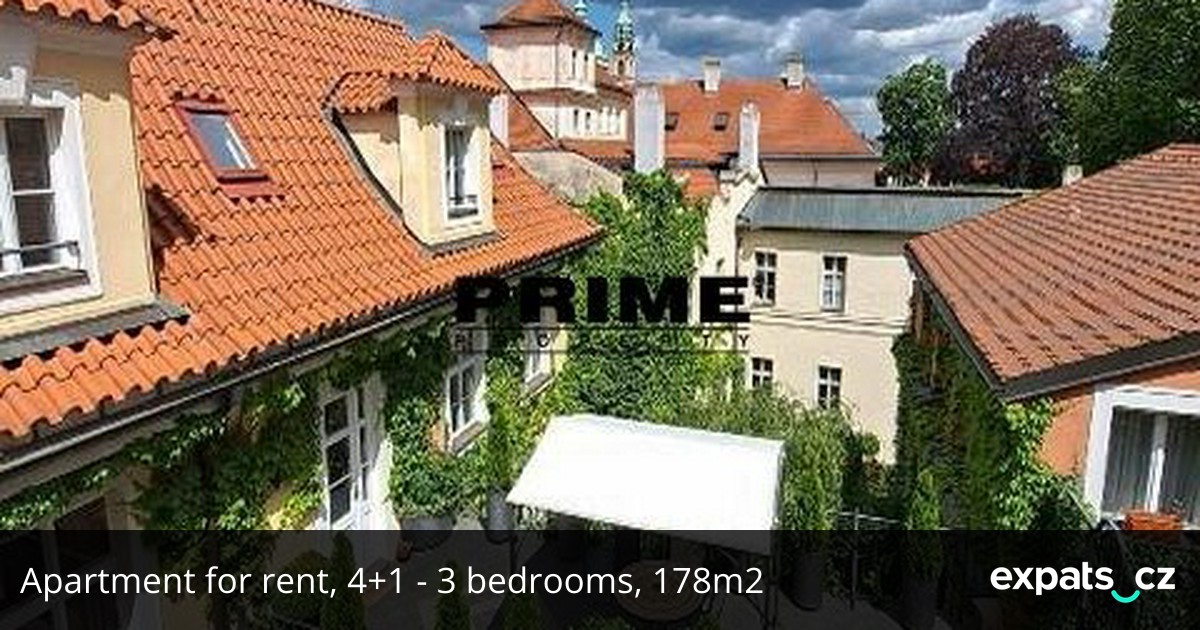 Apartment for rent, 4+1 - 3 bedrooms, 178m2, in Prague, on Vlašská street