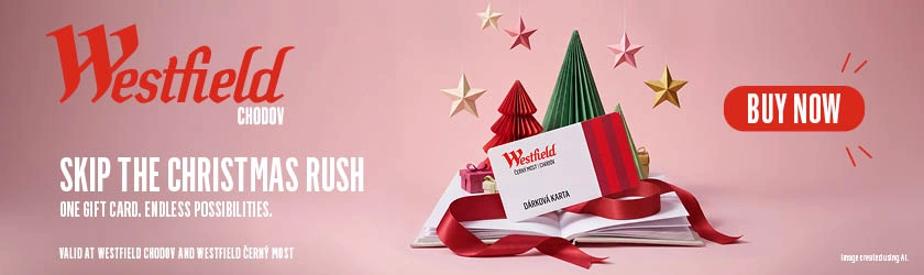 Westfield Chodov Gift Card category list & in-article
