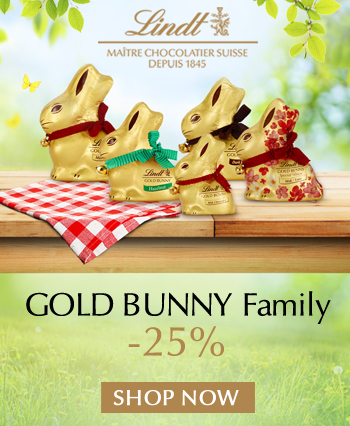 Lindt - Homepage main banner (Gold bunny family)