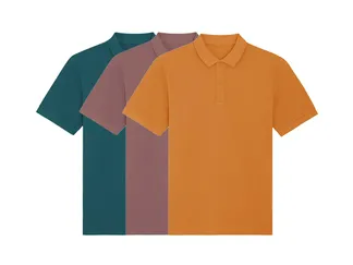 Premium polos from organic cotton, available in over 27 colors