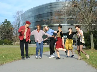 We meet at Cafe Prostoru_ in Dejvice every Wednesday. It’s our regular spot for practice and socializing.