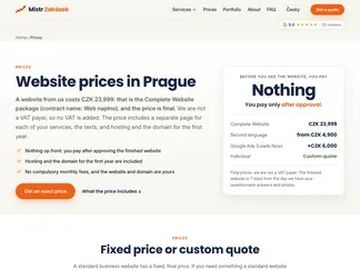 Website prices: CZK 23,999, final price