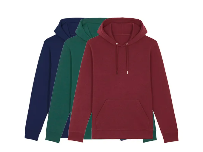 Premium hoodies from organic cotton, available in over 49 colors