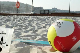 Náplavka Gets Floating Beach Volleyball Court