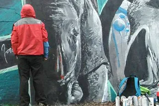 Prague Graffiti Artist Honors Slain African Rhino