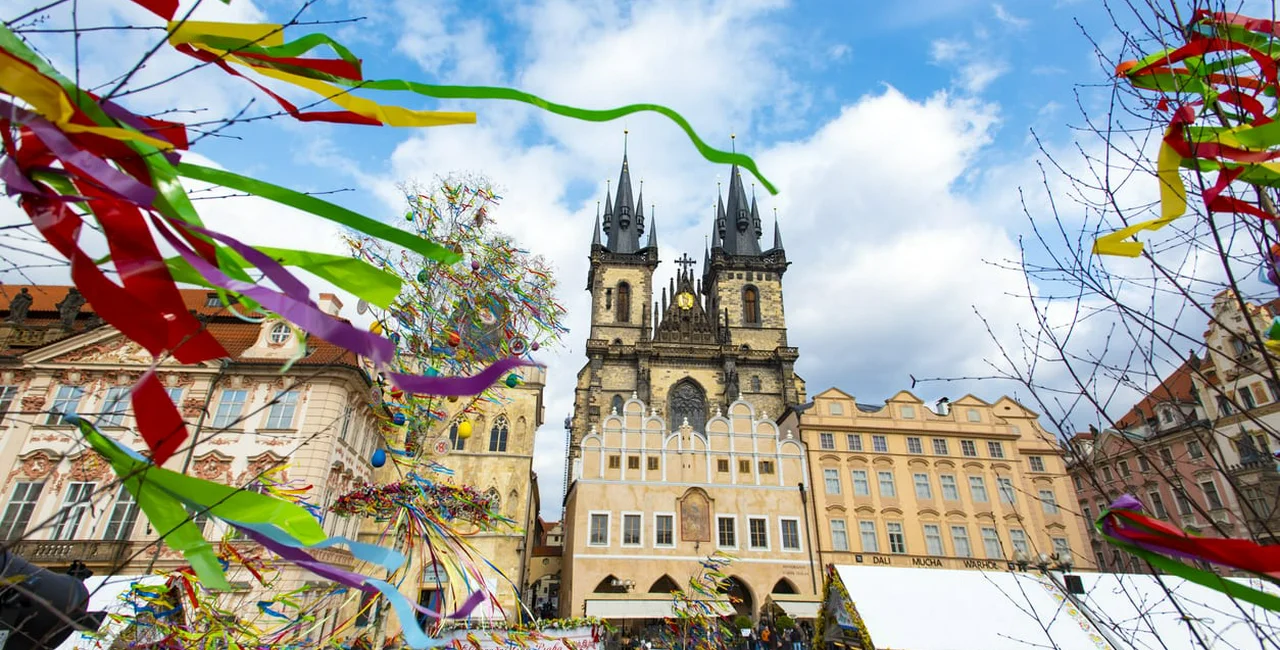 Easter market on Prague's Old Town Square