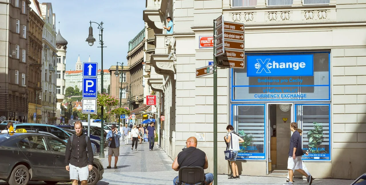 This exchange office in Prague's Old Town has long been one of the city's few honest locations