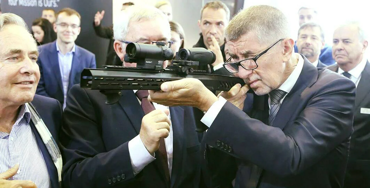 My 29, 2019: Andrej Babiš at the IDET Security Fair in Brno (Illustrative photo via Facebook / Andrej Babiš)