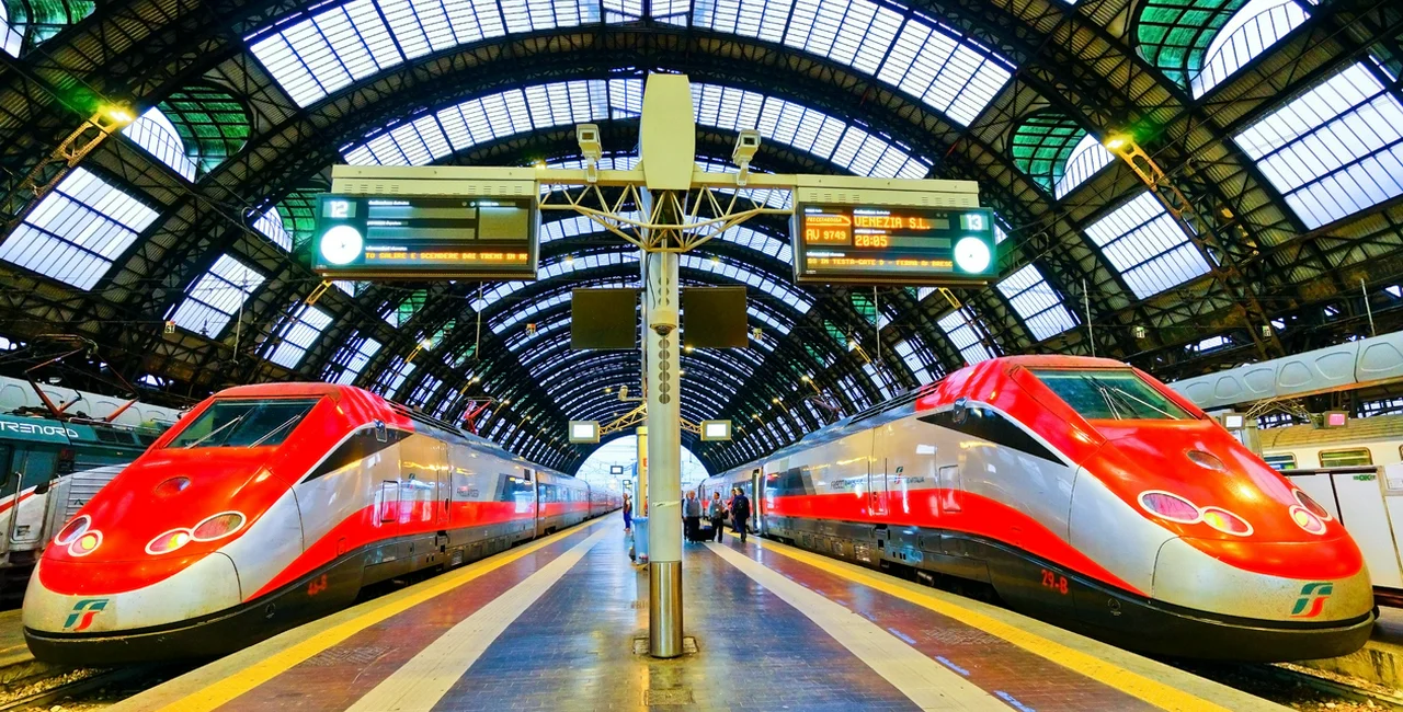 High-speed Frecciargento trains at Milano Centrale  (illustrative image)
