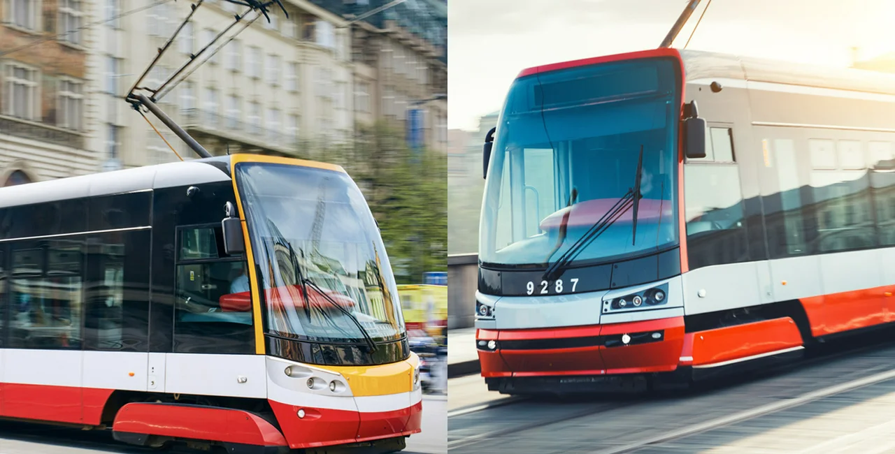 Do you know which of these Prague trams is equipped with A/C?