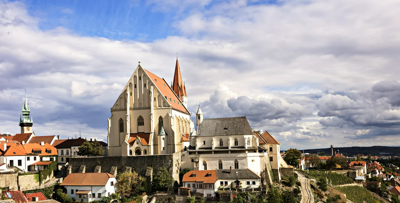 View of St. Nicholas Church in Znojmo, on the Czech Austrian border.