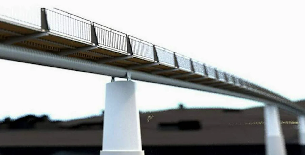 Visualization of the new Troja footbridge. via Praha sobě