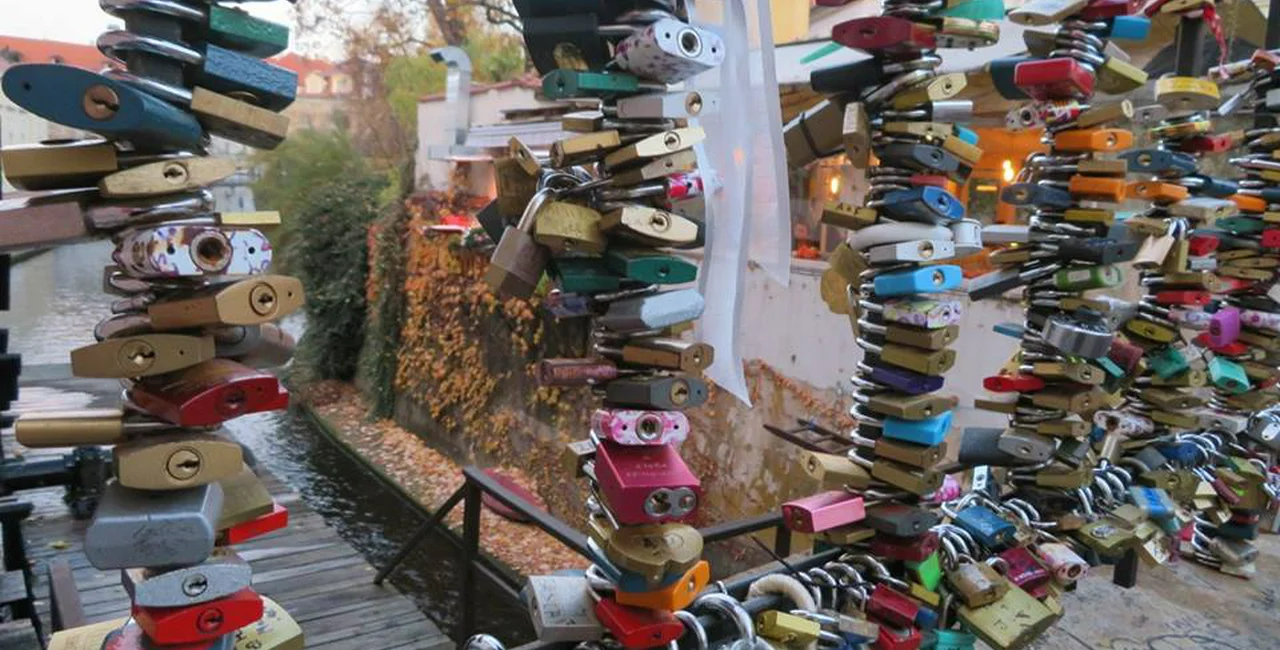 Love locks left behind by tourists. via Raymond Johnston